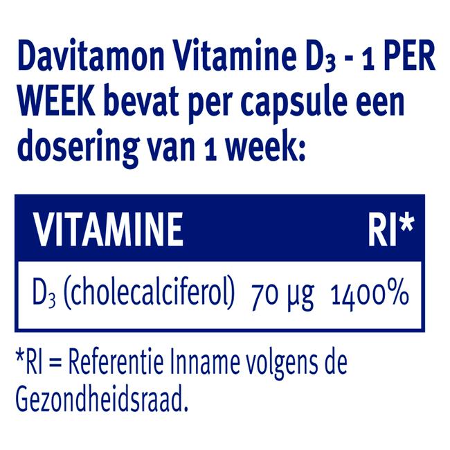 Davitamon D3  1 Per Wk - 100% Plantaardig