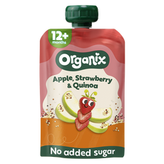 Organix Bio Knijpfruit Appel Aardbei Quinoa 12+ Maanden 100 gram
