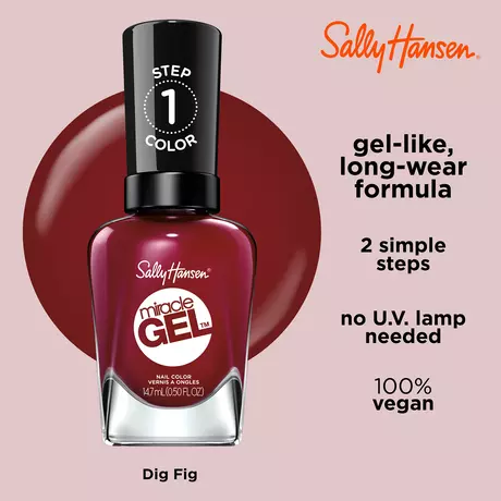 Sally Hansen Miracle Gel Nagellak 440 Dig Fig Rood 14,7 ML