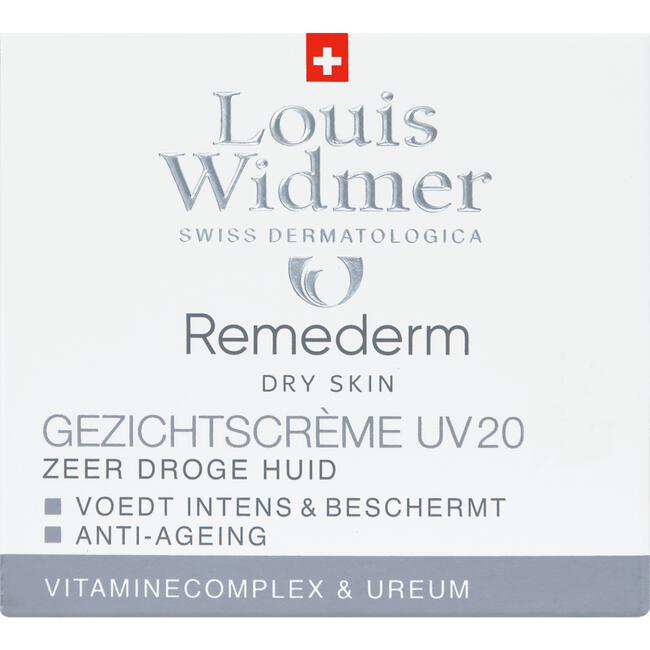 Louis Widmer Remederm Dry Skin Gezichtscrème UV 20 Licht Geparfumeerd 50 ML