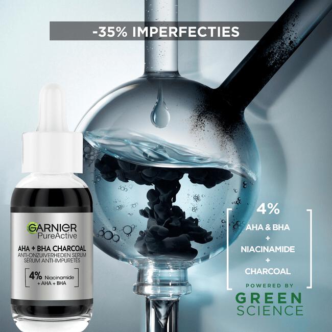 Garnier PureActive AHA + BHA Charcoal Anti-Onzuiverheden Serum 30 ML