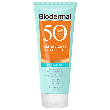 Biodermal Hydraplus Ultralichte Zon Gel-Crème SPF50 150 ML