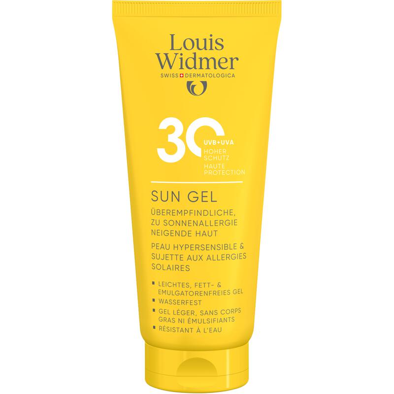Louis Widmer Suncare Sun Gel SPF30 Zonder Parfum 100 ML