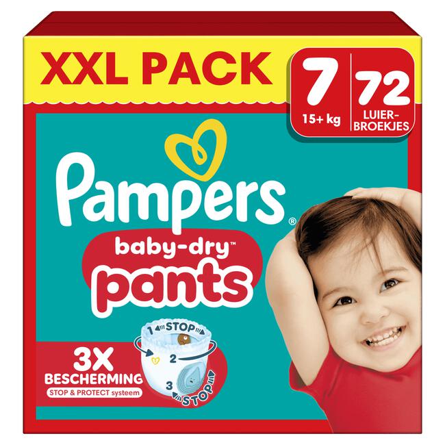 Pampers Baby Dry Pants XXL Pack Luierbroekjes Maat 7 15+ KG 72 Stuks