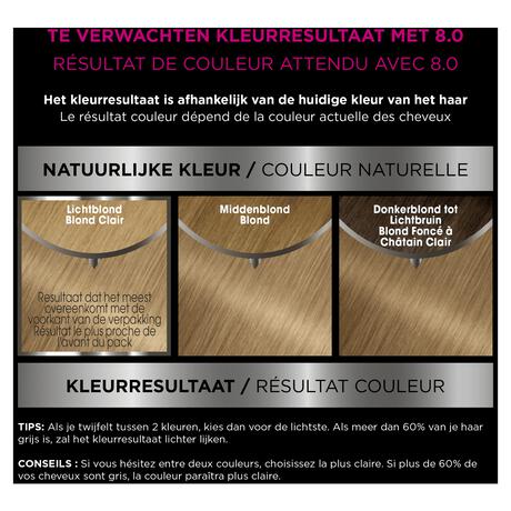 Garnier Olia Permanente Haarverf 8.0 Licht Blond