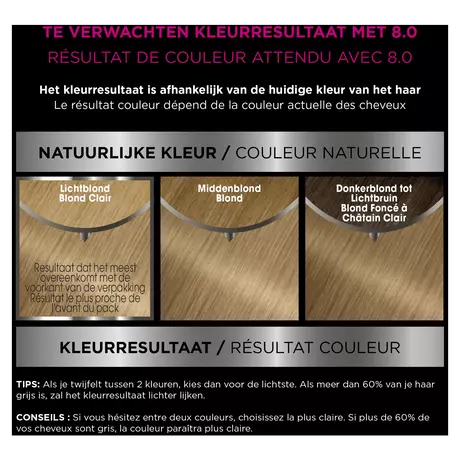 Garnier Olia Permanente Haarverf 8.0 Licht Blond