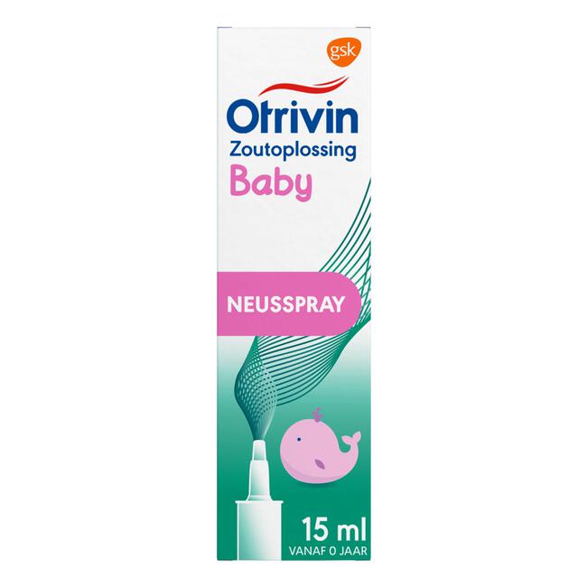 Otrivin Baby Zoutoplossing Neusspray bij een Verstopte Neus 15 ML