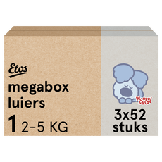 Etos Woezel & Pip Luiers Newborn Megabox Maat 1 2-5 kg 156 stuks