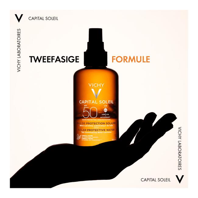 Vichy Capital Soleil Zonbeschermend Water Bruine Teint SPF30 200 ML
