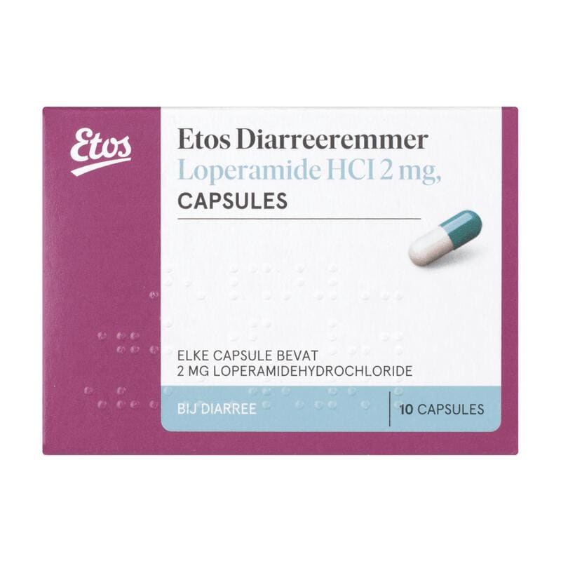 Etos Diarreeremmer Loperamide HCI 2 MG Capsules 10 stuks