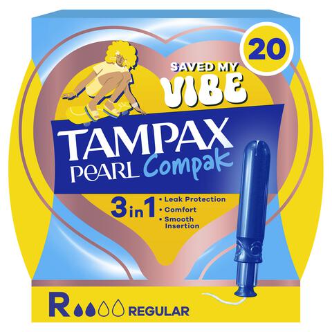 Tampax Pearl Compak Regular Tampons Met Inbrenghuls 20 stuks