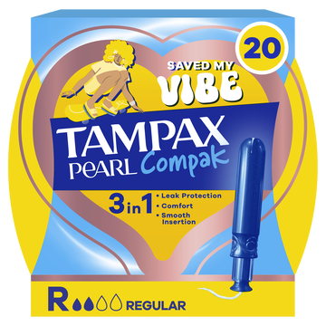 Tampax Tampons Pearl Compak Normal Applicator — 20 stuks