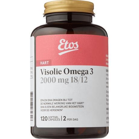 Etos Visolie Omega 3 2000 mg 18/12 Capsules 120 stuks