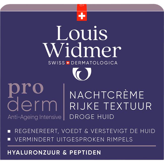 Louis Widmer Proderm Nachtcrème Rijke Textuur Licht Geparfumeerd 50 ML