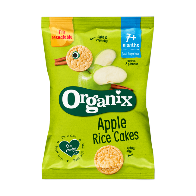 Organix Fingerfoods Rijstwafels Appel 7 Maanden 50 Gr Etos
