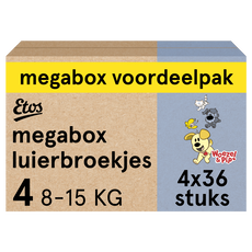 Etos Woezel & Pip Luierbroekjes Maxi Megabox 4x36 stuks