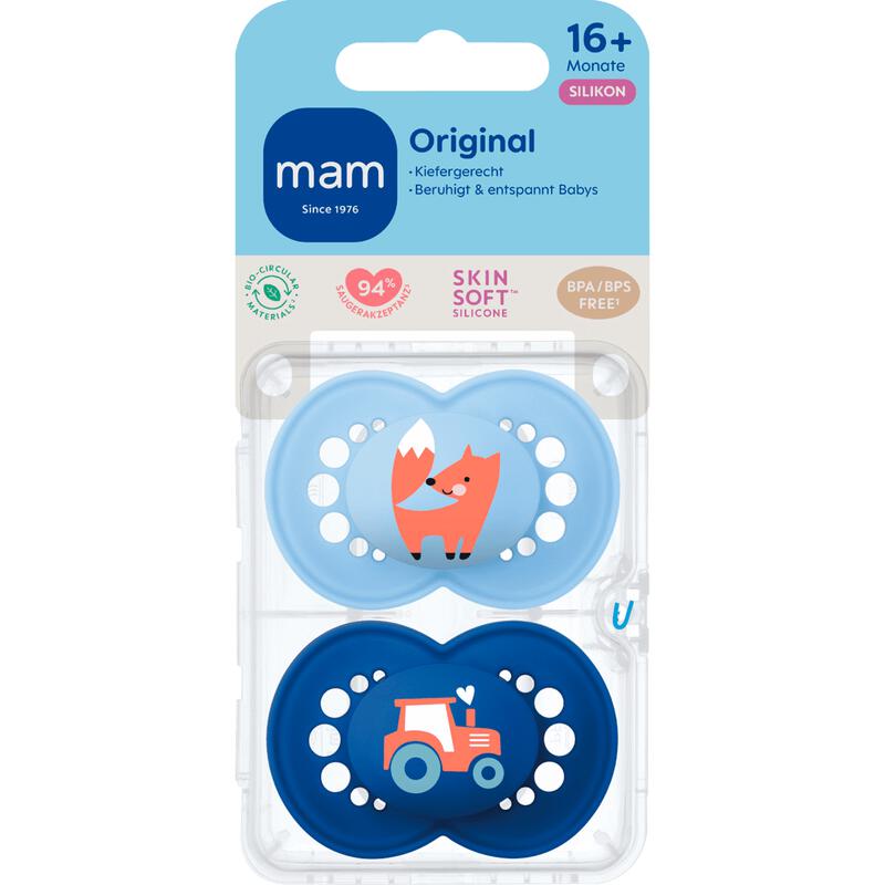 MAM Original Fopspeen 16+ Maanden Blauw 2 stuks
