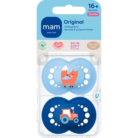 MAM Original Fopspeen 16+ Maanden Blauw 2 stuks