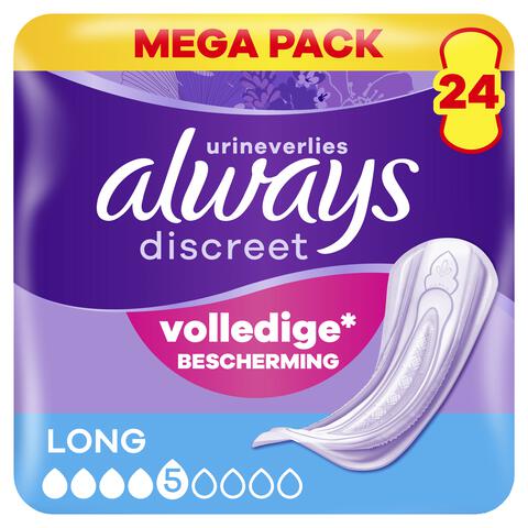 Always Inlegkruisjes Discreet Long Mega Pack 24 Stuks