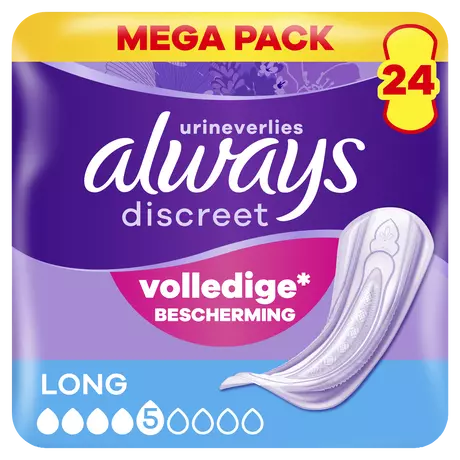 Always Inlegkruisjes Discreet Long Mega Pack 24 Stuks