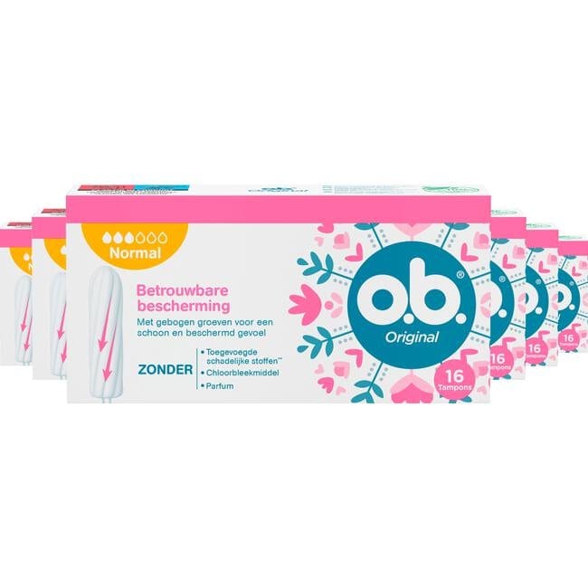 o.b. Original Tampons Normal 16st Multipack 6 stuks