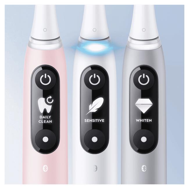 Oral-B iO 6 Wit & Roze 2 Elektrische Tandenborstels By Braun