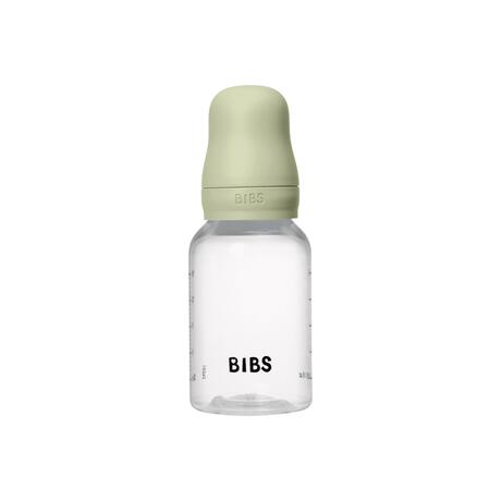 BIBS Babyfles 150 ML Sage met Latex speen en opvouwbaar trechtertje