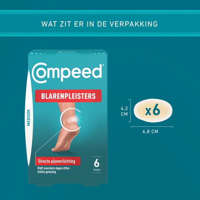 Kerkbank Meestal Slot Compeed Blarenpleisters Medium 6 stuks 6 EA | Etos