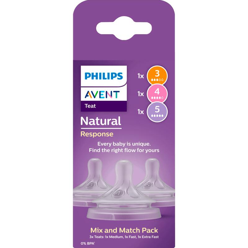 Philips Avent Natural Response Flesspeen Mix&Match 1M+ SCY906/03 3 stuks