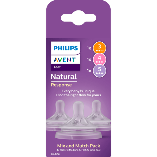Philips Avent Natural Response Flesspeen Mix&Match 1M+ SCY906/03 3 stuks