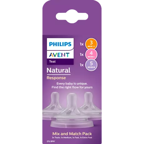 Philips Avent Natural Response Flesspeen Mix&Match 1M+ SCY906/03 3 stuks