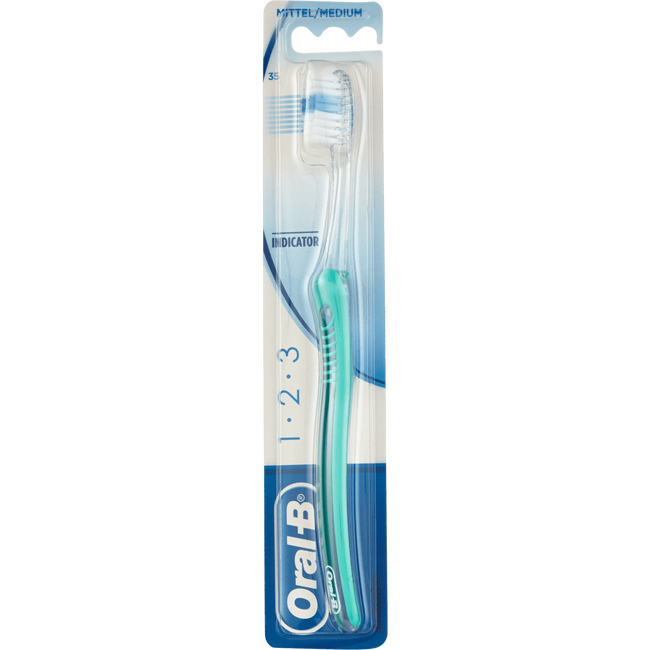 Oral-B 1.2.3 Indicator Manuele Tandenborstel Medium