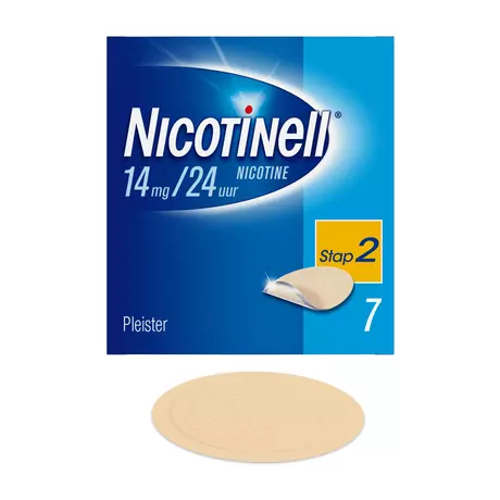 Nicotinell Pleisters 14 MG Stoppen met Roken Stap 2 7 stuks