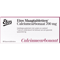 Etos Maagtabletten Calciumcarbonaat 700 mg 60 stuks