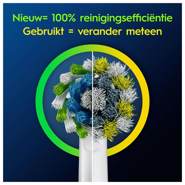 Oral-B Cross Action Opzetborstels Wit - 4 Stuks