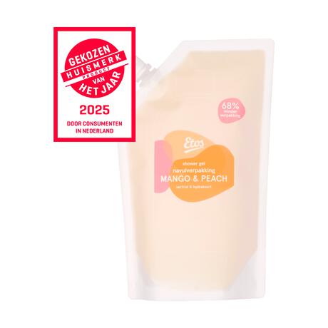 Etos Mango & Peach Showergel Navulverpakking 500 ML