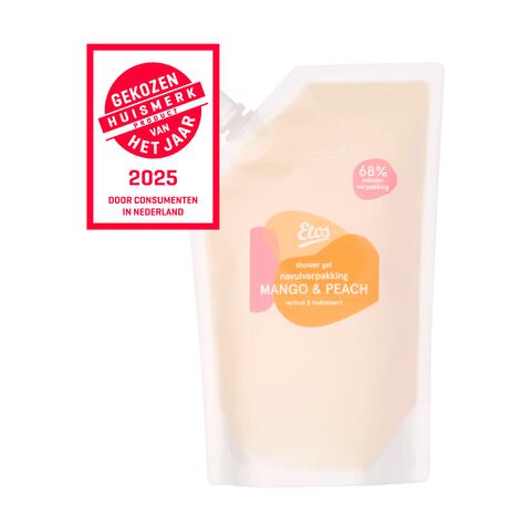Etos Mango & Peach Showergel Navulverpakking 500 ML
