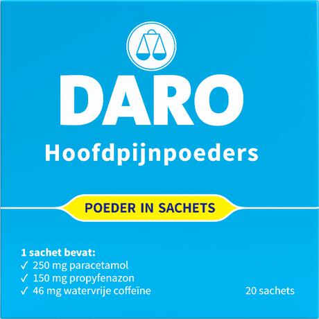 Daro Hoofdpijnpoeders 20 Sachets
