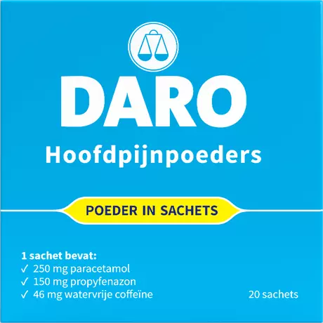 Daro Hoofdpijnpoeders Sachets 20 stuks