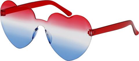  Koningsdag Zonnebril Hartjes Rood Wit Blauw
