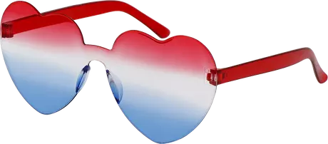 Koningsdag Zonnebril Hartjes Rood Wit Blauw
