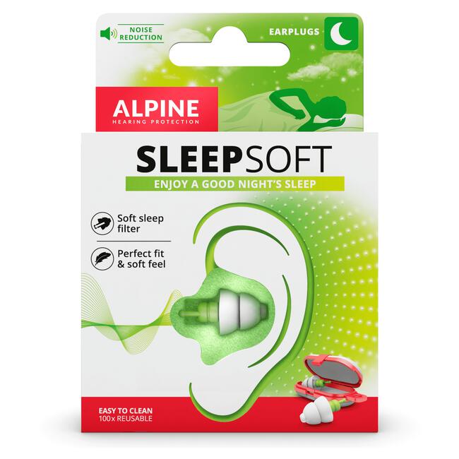 Alpine SleepSoft Herbruikbare Slaap Oordoppen 1 paar