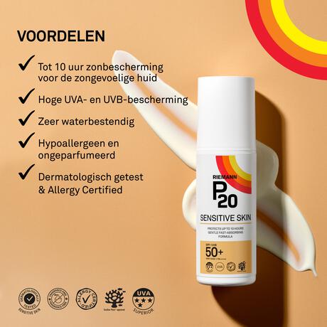 P20 Sensitive Skin Zonnebrand Lotion SPF50+ 200 ML