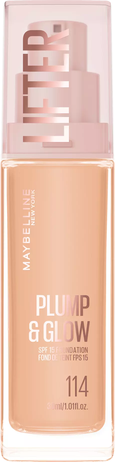 Maybelline New York Lifter Plump & Glow Foundation 114