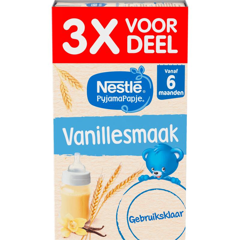 Nestlé Baby PyjamaPapje Vanille 6+ Maanden 3x250 ML