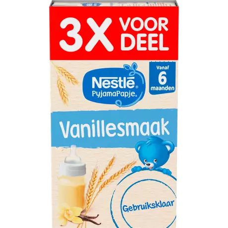 Nestlé Baby PyjamaPapje Vanille 6+ Maanden 3x250 ML