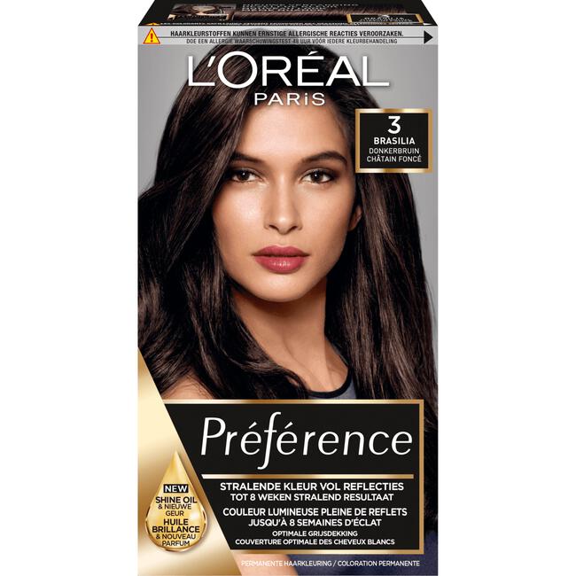 L'Oréal Paris Préférence Permanente Haarverf Donkerbruin 3 Brasilia