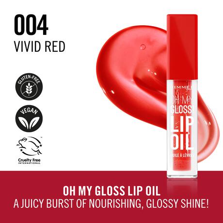Rimmel London Oh My Gloss! Lip Oil 004 Vivid Red