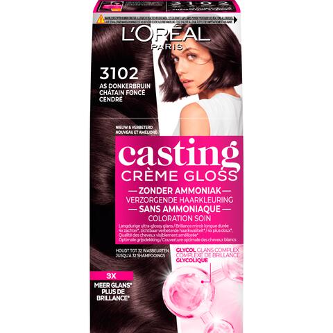 L'Oréal Paris Casting Crème Gloss Haarverf 3102 Donker Parelmoer Asbruin