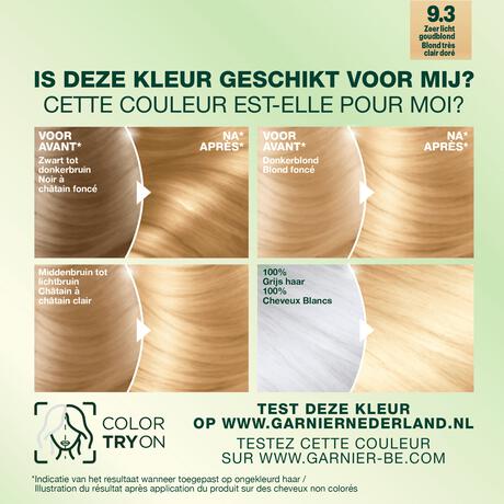 Garnier Nutrisse Crème Permanente Haarverf 9.3 Zeer Licht Goudblond